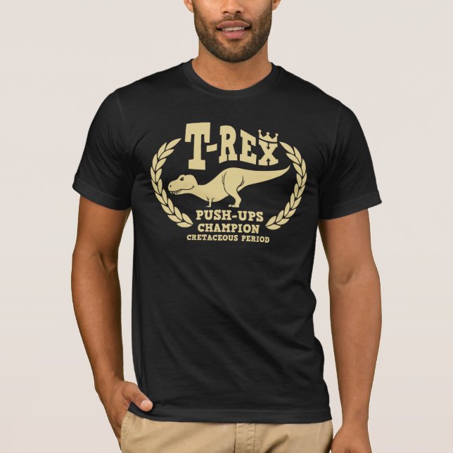T-shirt T-Rex aime des pousées (Devant)
