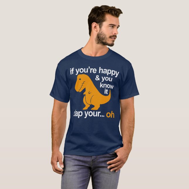 T-shirt T-Rex applaudissez vos mains (Devant entier)
