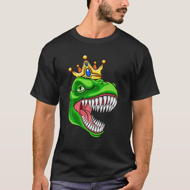 T-shirt T Rex Avec Le Tyrannosaurus De La Couronne Rex Din (Devant)