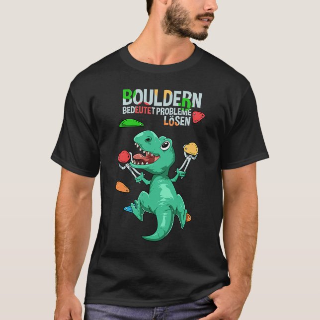 T-shirt T Rex Bouldering et Escalade rock (Devant)
