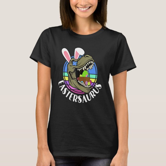 T-shirt T Rex Bunny de Pâques Dinosaure de Pâques Saurus B (Devant)