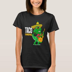 T-shirt T Rex Cinco De Mayo Dinosaur Tacosaurus Guitare So