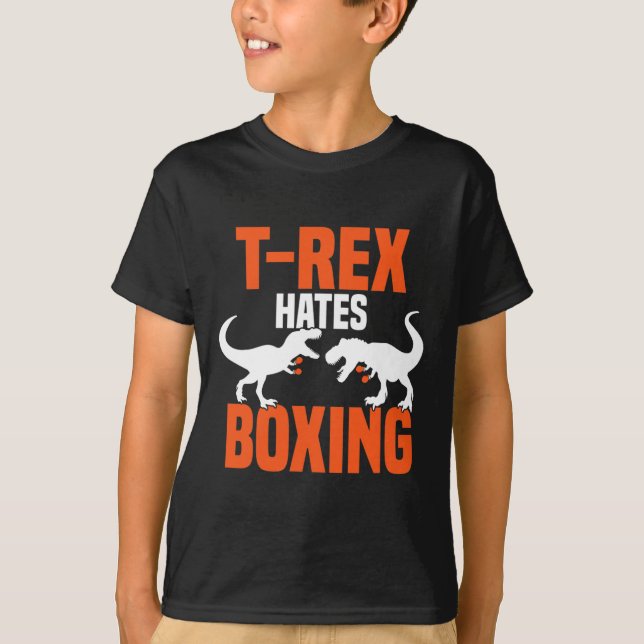 T-shirt T-rex déteste la boxe - Boxe Sparring Kick Boxing  (Devant)