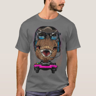 T-shirt T Rex Dino Ordinateur Vidéo Jeu Lover Streaming Ga