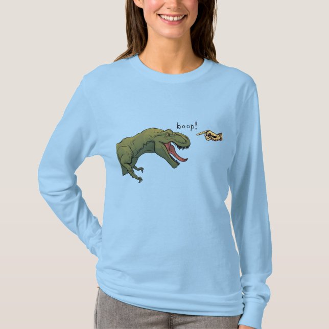 T-shirt T-Rex Dinosaur Boop femmes top (Devant)