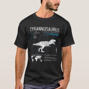 T-shirt T Rex Dinosaur Faits Tyrannosaurus Paléontologie