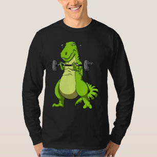 T-shirt T Rex Dinosaur Fitness Gym Bodybuilder Weightlifti