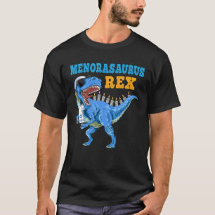 T-shirt T Rex Dinosaur Hanoukka Menorasaurus Rex Funny