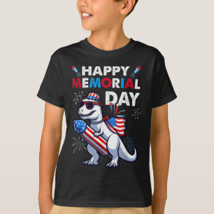 T-shirt T Rex Dinosaur Joyeux Jour commémoratif 4 juillet