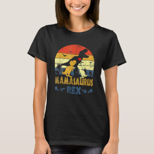 T-shirt T Rex Dinosaur Mamasaurus Pajama Dino Twin Maman