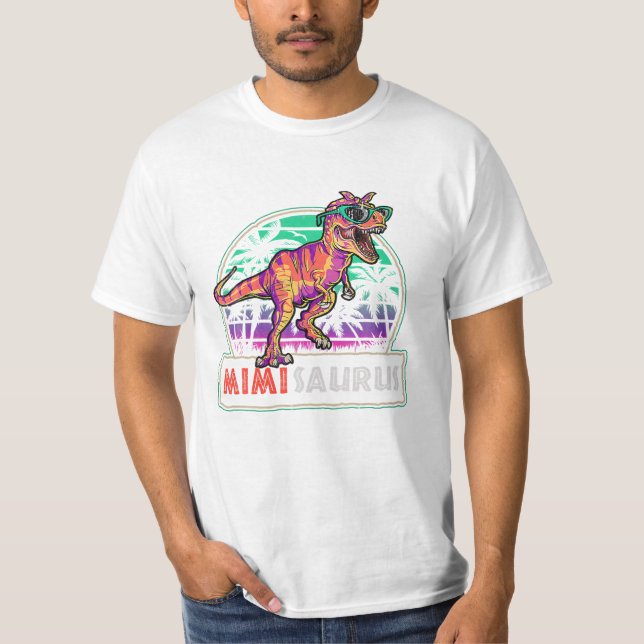 T-shirt T Rex Dinosaur Mimi Saurus (Devant)