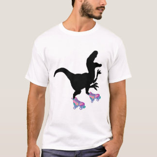 T-shirt T-rex Dinosaur Roller Patinage amusant