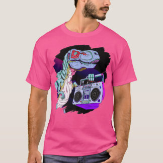 T-shirt T Rex Dinosaur Stereo Techno Tyrannosaurus Rex Dj 