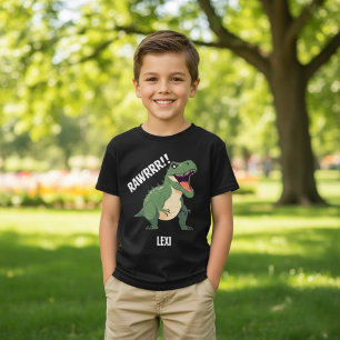 T-shirt T-Rex Dinosaur Tyrannosaurus Rex Nom personnalisé