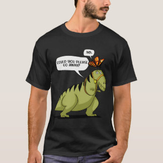 T-shirt T-Rex dinosaure déteste papillon