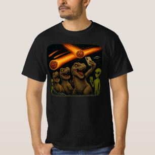 T-shirt T-Rex Dinosaure Drôle & Aliens UFO Selfie