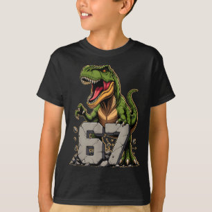 T-shirt T-rex Dinosaure Drôle Six Sept Mème Cool Tyrannosa