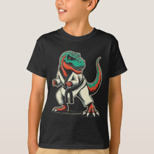 T-shirt T-rex dinosaure karaté taekwondo arts martiaux 