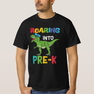 T-shirt T-Rex dinosaure rugissant de rentrée en maternelle