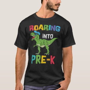 T-shirt T-Rex dinosaure rugissant de rentrée en maternelle