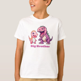 T-shirt T-Rex Dinosaures Big Brother Personnalisé