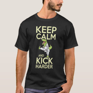T-shirt T Rex Drôle En Train De Frapper Swea Karaté Pour E