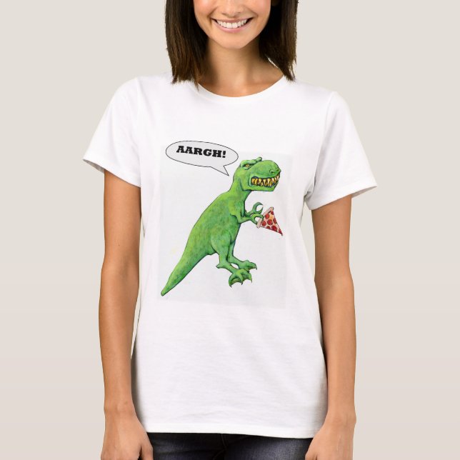 T-shirt T-Rex et pizza (Devant)