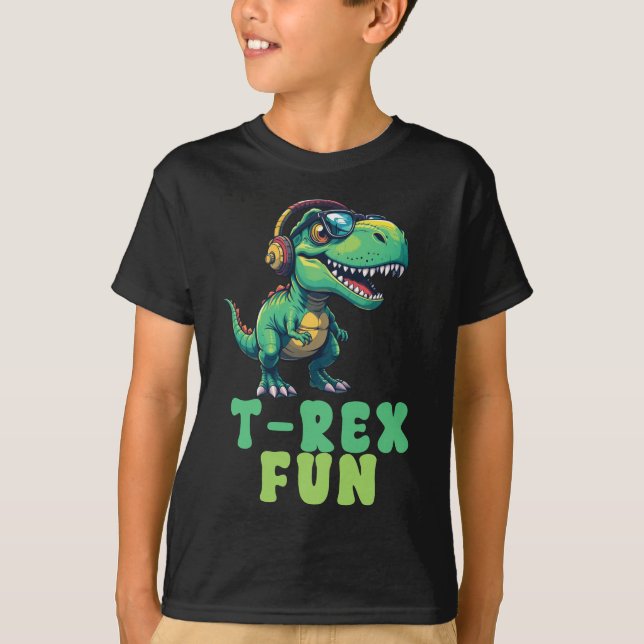 T-shirt T-Rex Fun Kids Boy (Devant)