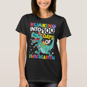 T-shirt T Rex Gravant Dans 100 Jours De Maternelle