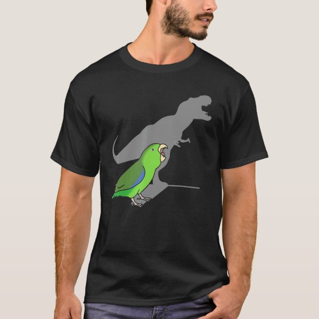 T-shirt T Rex Green Parrotlet Cute Parakeet Parrot Birt M (Devant)