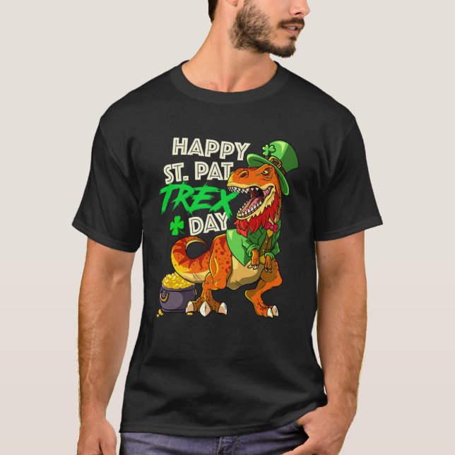 T-shirt T Rex Happy St Pat Trex Day St Patricks Day Dinosa (Devant)