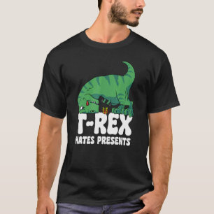 T-shirt T Rex Hates Présente Brève Armoiries Dino TRex