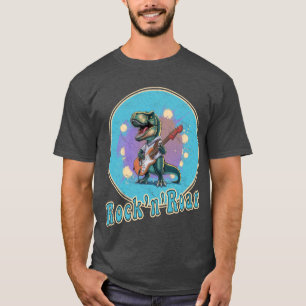 T-shirt T-Rex Jouer une guitare - Rock'n'Roar