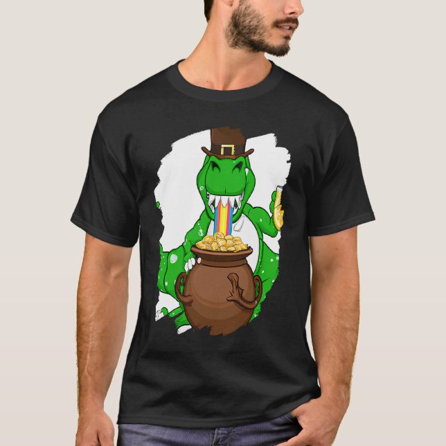 T-shirt T Rex Leprechaun  St Patricks Day Tyrannosaurus Re (Devant)