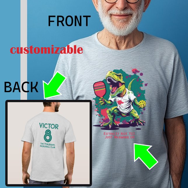 T-shirt t-Rex marrant (Great gift for Grandads, pickleball T-rex playing pickleball)