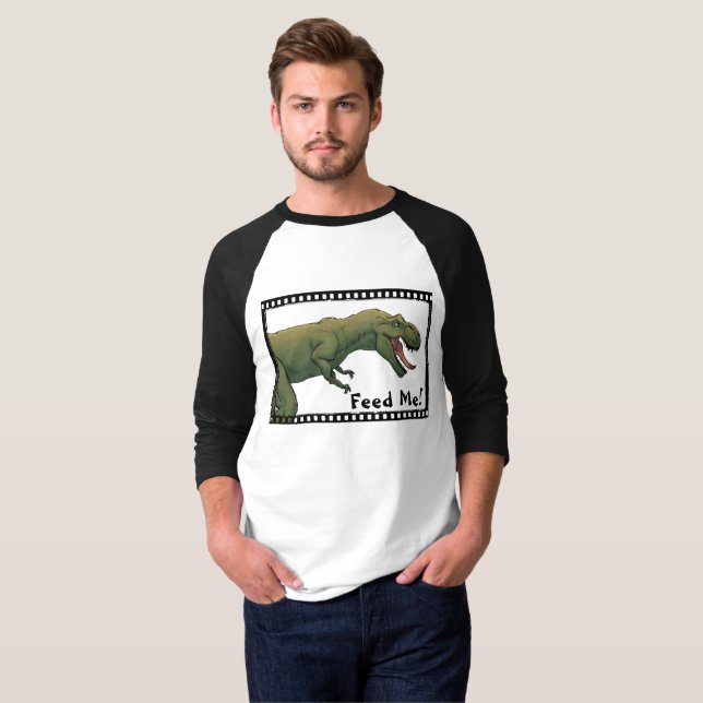 T-shirt T-Rex Me Nourrit ! Dinosaure Tyrannosaurus (Devant entier)
