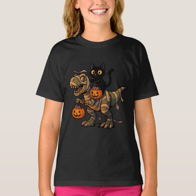 T-shirt T-Rex - Mignonne Halloween Dino (Devant)