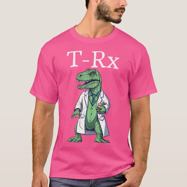 T-shirt T Rex Pharmacie Étudiante Tech Rx Pun Funny Pharma (Devant)