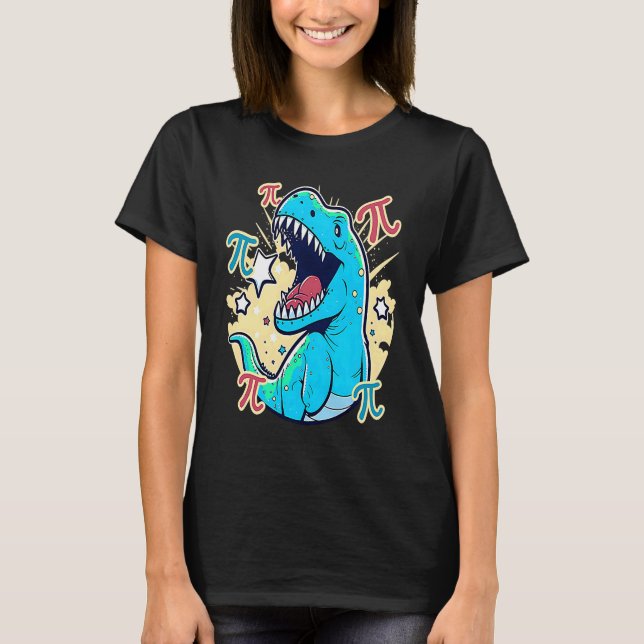 T-shirt T Rex Pi Rex Dinosaur Pi Day (Devant)