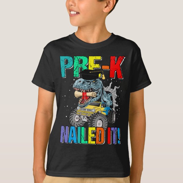 T-shirt T Rex Pre-K Cloué It Graduation Class De 2022 Din (Devant)
