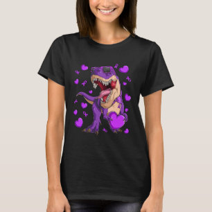 T-shirt T rex Purple Up For Military Child Mois Kids Din