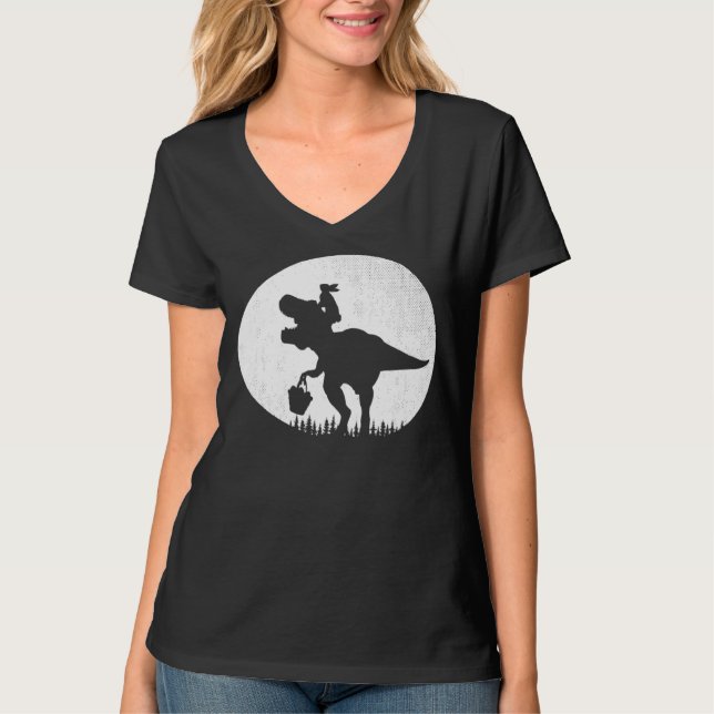 T-shirt T Rex Rabbit Dinosaure Costume d'oeuf de lapin de  (Devant)