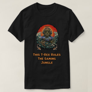 T-shirt T-Rex règne sur la jungle de jeu de dinosaure lége