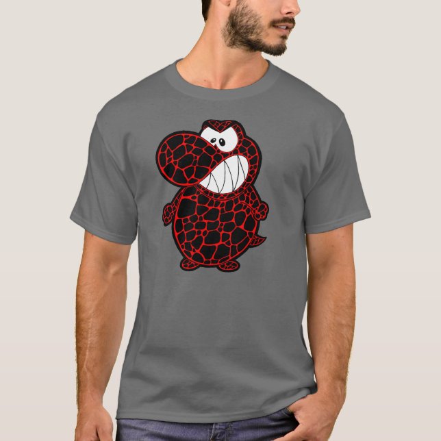 T-SHIRT T-REX REPÉRÉ PAR ROUGE (Devant)