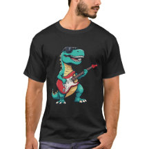 T-Shirt T-Rex Rock and Roll | Dinosaure de dessin