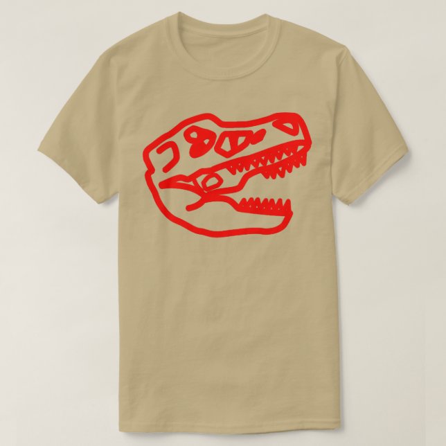 T-shirt T rex rouge (Design devant)