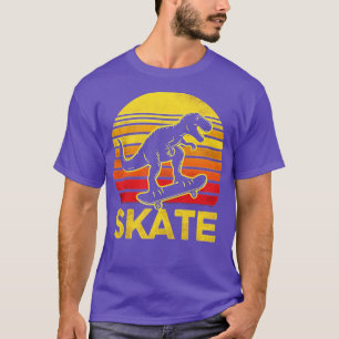 T-shirt T rex Skateboarder Retro Skateboard Vintage