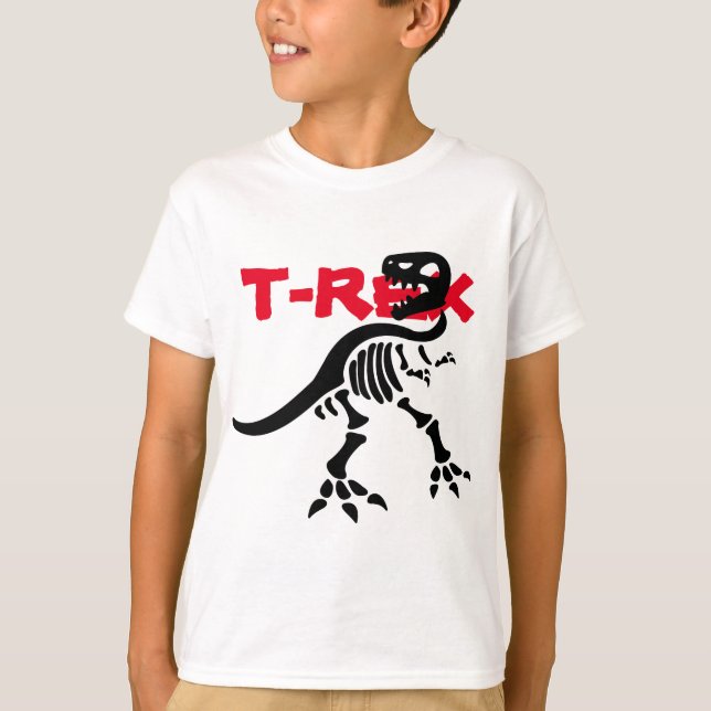 T-shirt T-rex Squelette (Devant)