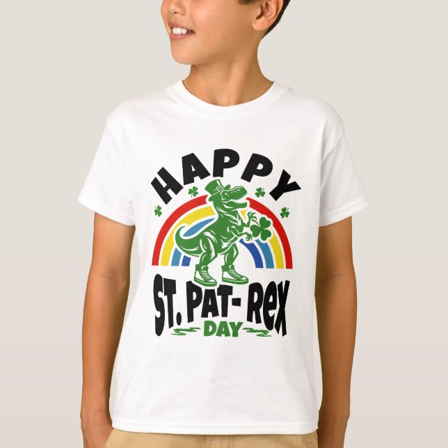 T-shirt T-Rex St. Patrick's Day (Devant)