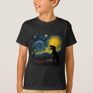T-shirt T Rex Starry Nuit Van Gogh Dinosaus Cadeaux Hommes